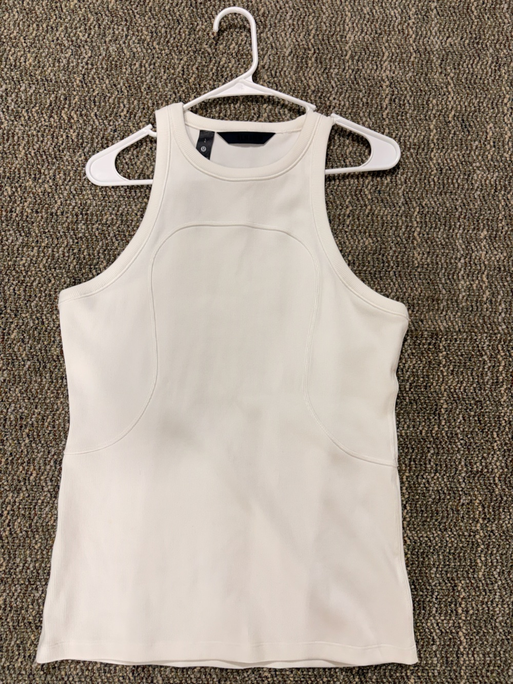 Lululemon Ribbed SLNSH white women’s large Tank Top.  New without Tags